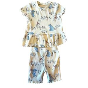 Disney Winnie the Pooh yellow matching set 4T